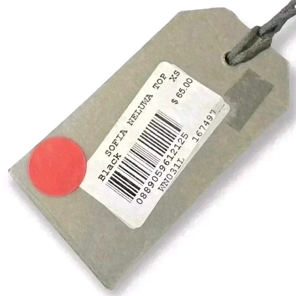 ALL STAINTS Sofia Neluwa Bikini Top in Black Palm Tree Motif NWT Sz. X Small - Picture 11 of 12